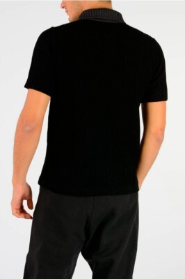 Fred Perry x Raf Simons Black Knitted Wool Polo Shirt Size 38 Made
