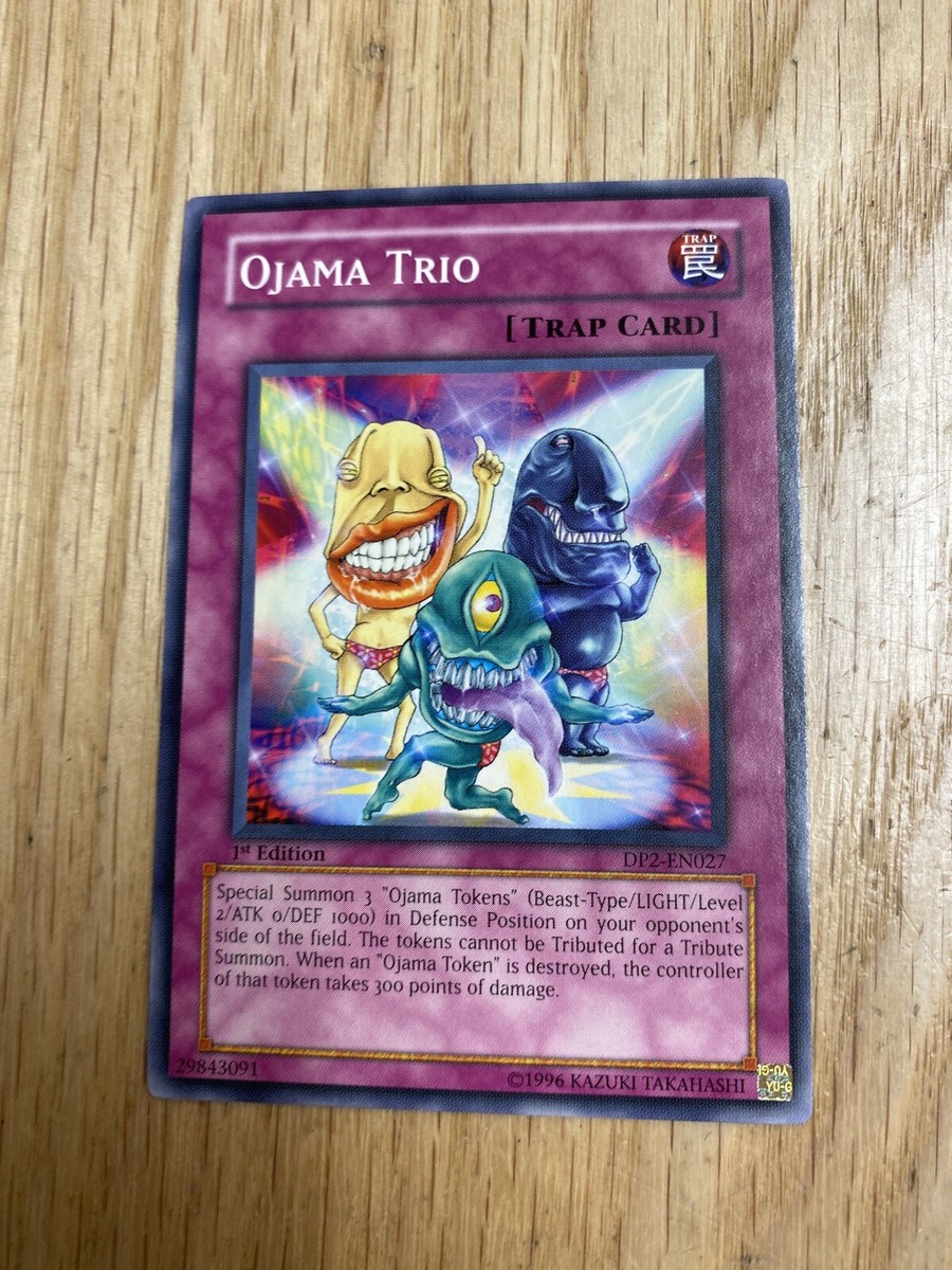1996 Yu-Gi-Oh First Edition Ojama Trio Card