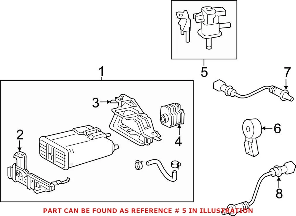 Solenoide de purga de bote de vapor original OEM para Toyota RAV4 2013-2018 Foto 2 de 2