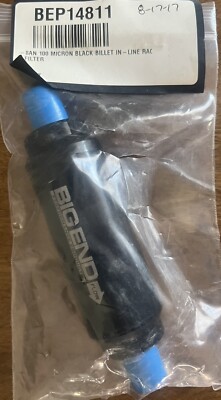 BIG END PERFORMANCE 14811 In-Line Race Fuel Filter -8 AN 10 Micron Cellulose