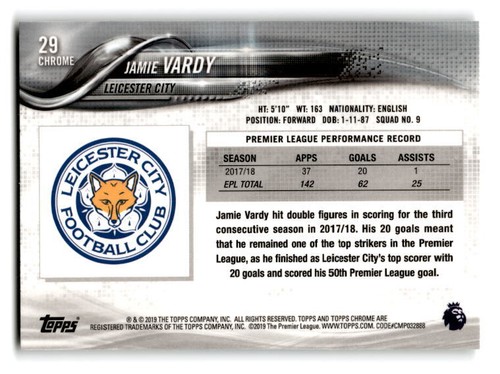 2018-19 Topps Chrome Premier League Soccer Base- Pick Your Card - Picture 57 of 195