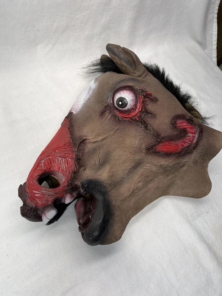 ZOMBIE HORSE MASK Halloween Cosplay Costume Adult Unisex Heavy Duty Latex  - Image 2 of 4
