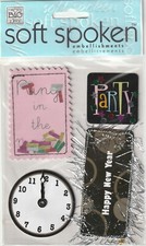 RARE MAMBI Soft Spoken 3D Stickers HAPPY NEW YEAR Theme 90530 Fast FREE Ship 