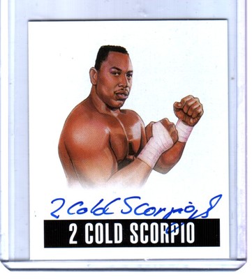 2 Cold Scorpio 2CS 2014 Leaf Originals Wrestling Authentic On Card Autograph WWE