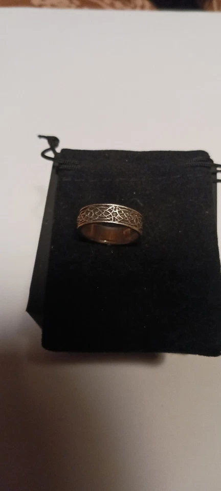 Anillos de moda de oro blanco de 10k (anillo vikingo artesanal con oro Ravon)  Foto 2 de 3