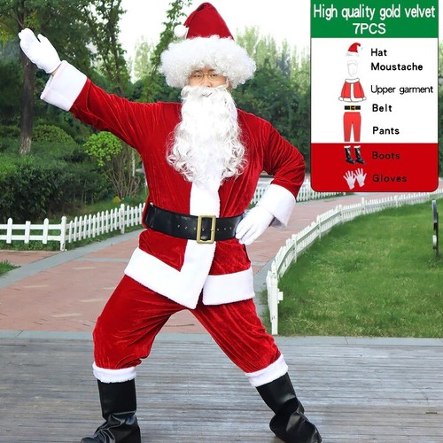 Men's Adult Santa Claus Costume Father 