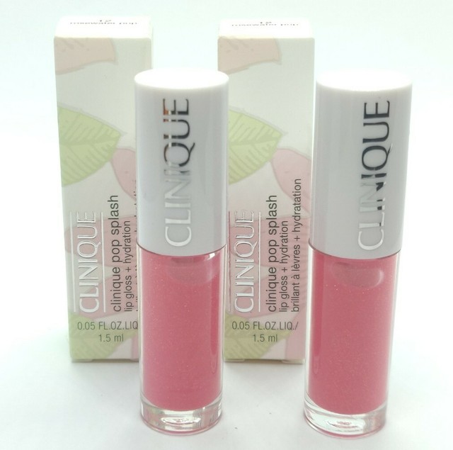 2 x Clinique Pop Splash Lip Gloss + Hydration Rosewater Pop 1.5 ml Travel Sz eBay