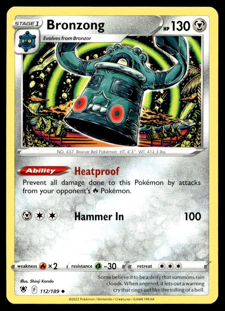 Bronzong 112/189 Pokemon Card Astral Radiance Uncommon 130 HP Near Mint T18