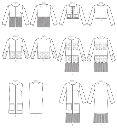 VOGUE PATTERN V9247 MISSES JACKETS VEST DUSTER CARDIGAN MISS & PLUS XS-M, L-XXL - Picture 5 of 6