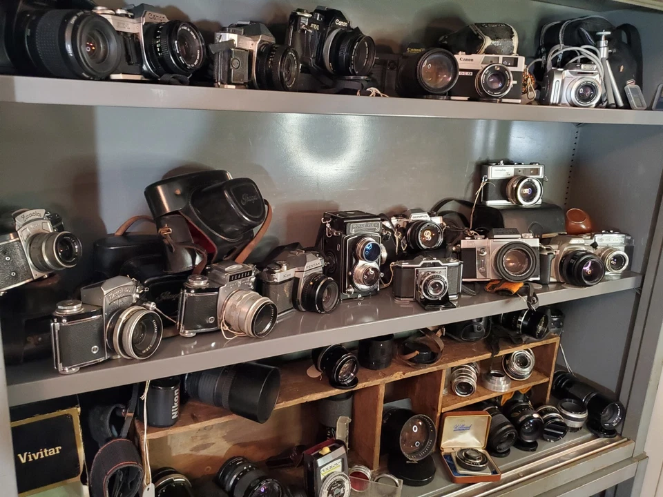 Lente mixta colección cámara 35 mm vintage Rollei, Nikon, Canon Zeiss, Graflex  Foto 3 de 4