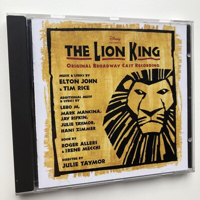 LION KING Broadway Cast Soundtrack CD Mark Mancina Elton John Hans Zimmer Lebo M