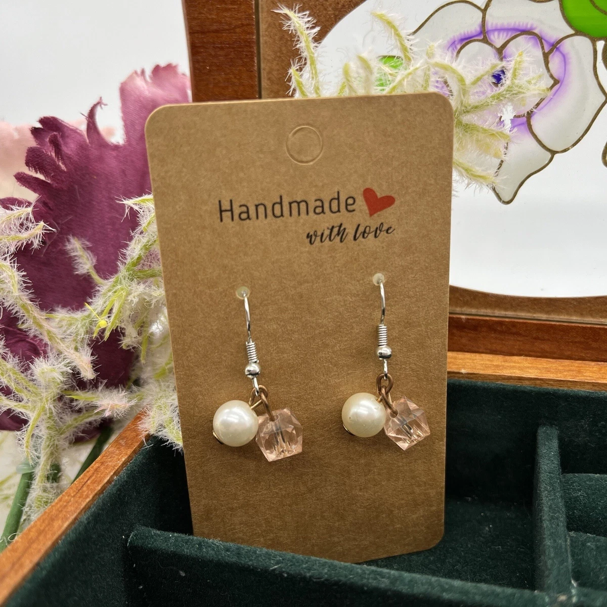 Blush clearance dangle earrings