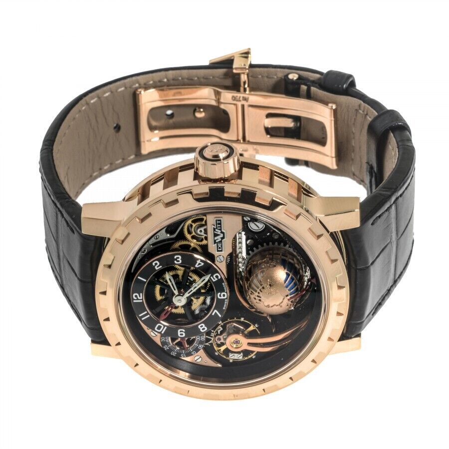 DeWitt Academia Hour Planet 18k Rose Gold LIMITED #7 OF 25 Watch AC00153 NEW!