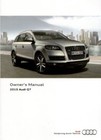2015 Audi Q7 Owners Manual / Drivers Handbook, English Canada Version 11/2014