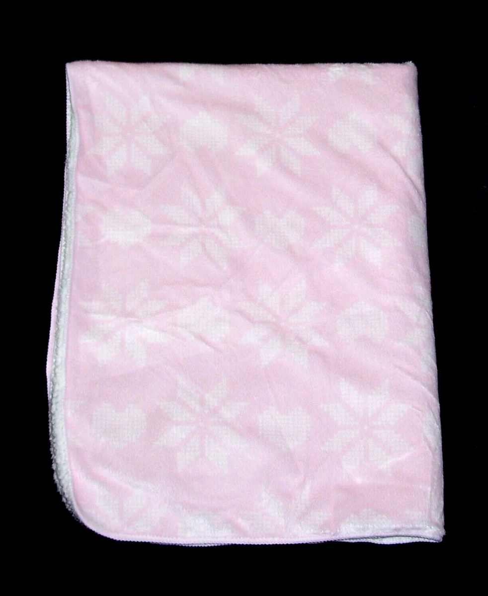 Target Limited Edition Baby Blanket Pink White Sherpa Snowflake