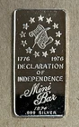 MINI BAR BRAND "DECLARATION OF INDEPENDENCE" .999 FINE SILVER 9.5 GRAM BAR