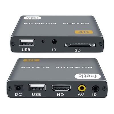 4K Digital Media Player, TV MP4 Video Player with HDMI/AV Output, Digital Sig...