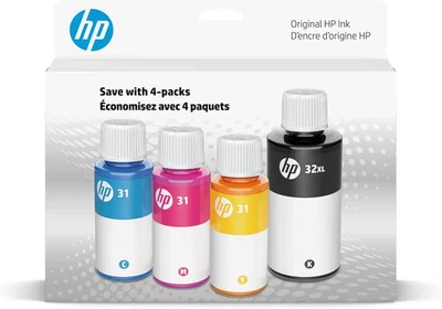 HP 32XL & 31 Tinten Sparset schwarz, cyan, magenta, gelb (4 Stück) - Bild 1 von 4