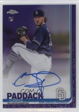 2019 Topps Chrome Rookie Purple Refractor 61/250 Chris Paddack #RA-CPA Auto ok2