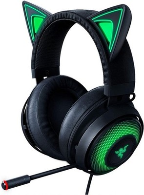 Razer Kraken Over Head Gaming Headset- Black/Green  (RZ04-02980100-R3M1) - READ!