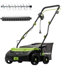 Earthwise DT71613AA 13-Amp 16-Inch Corded Dethatcher with Scarifier Blade/Bag!