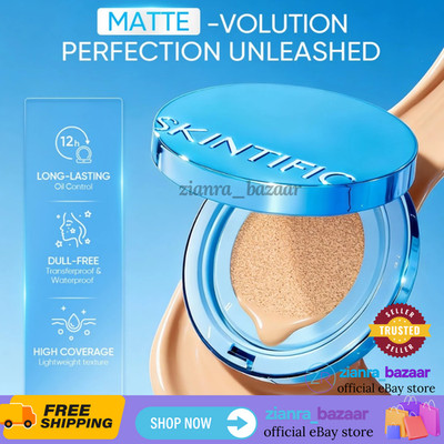 New* Skintific Perfect Stay Velvet Matte Cushion Oil Control Flawless Foundation