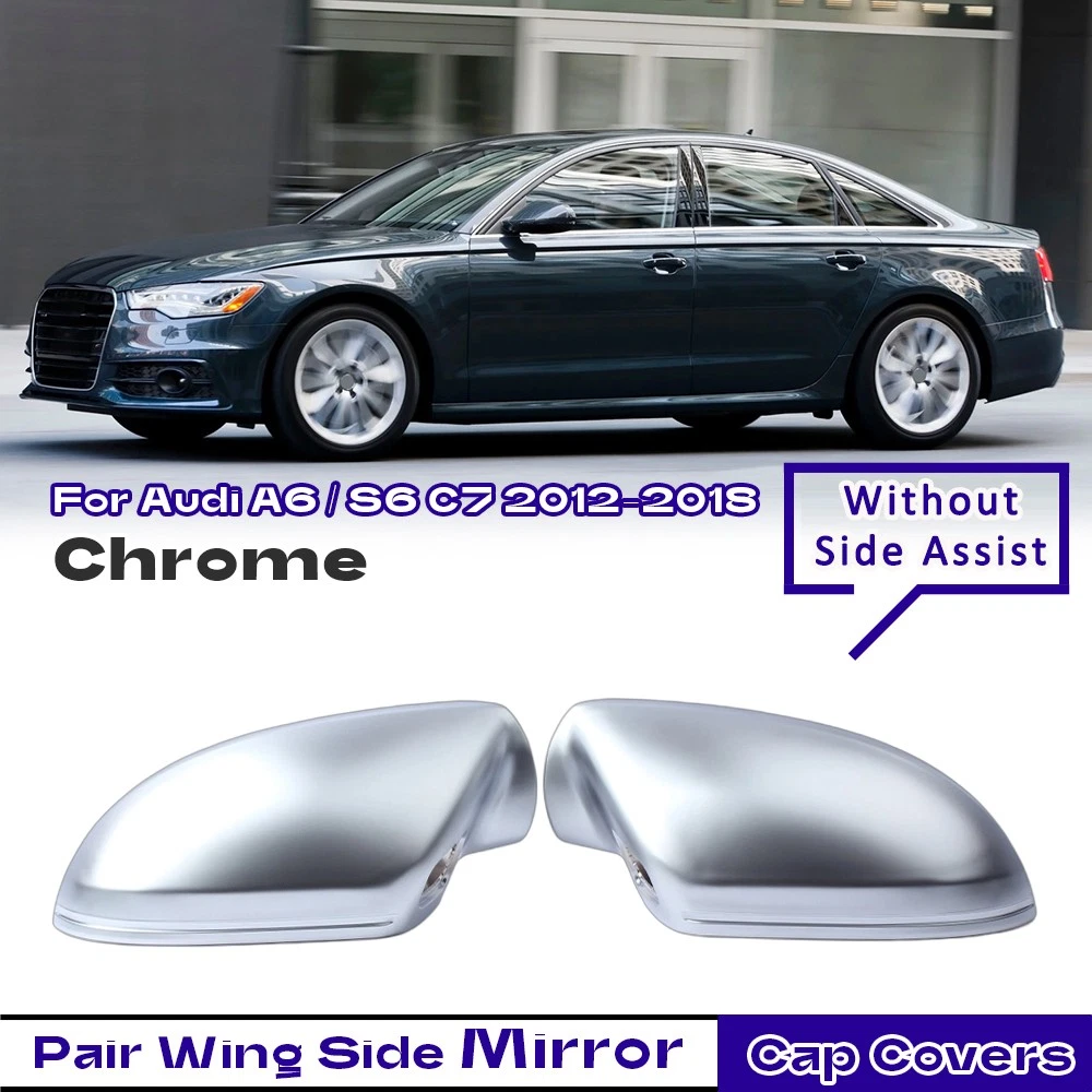 Copertura Specchietto Laterale Sinistro Per Audi A6 C7 (2012-2018) – Guscio Inferiore In ABS Nero Lucido, Protezione Aerodinamica, Ricambio Carino