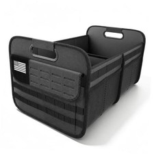 Car Trunk Organizer for SUV-70L Tactical MOLLE Car Storage - Large Black