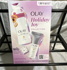 Olay Holiday Joy Collection Bath Set Peach Cherry Blossom Body Wash Lotion Melts
