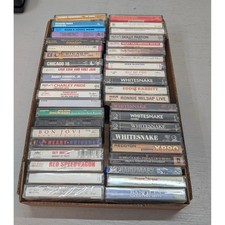 Vintage Cassette Tapes Lot 42 Rock Country Pop Dolly Parton Whitesnake Bon Jovi