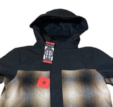 NEW Pendleton Mens Jacket Hooded Softshell Black Brown Plaid Size Medium M NWT