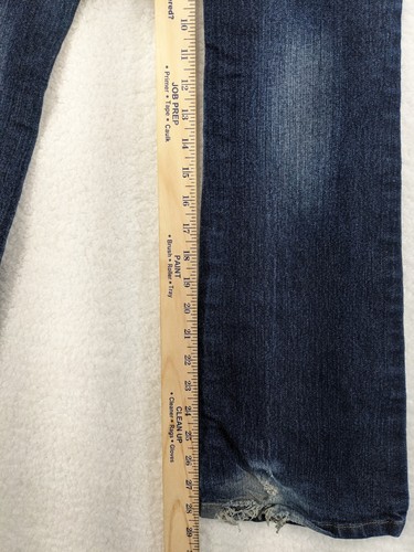 0318 - l.e.i. Ashley Lowrise Boot Cut Blue Denim Jeans Juniors Size 5 - Picture 15 of 17