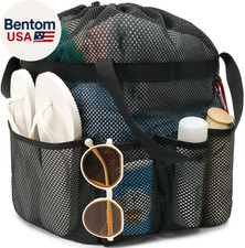 Mesh Shower Caddy Portable with Drawstring, Dorm Room Essentials for College Gir