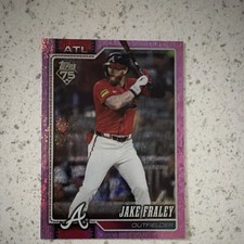Topps 2025 Series 2 Pink Parallel Jake Fraley #675 Cincinnati Reds Baseball