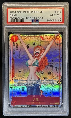 2024 One Piece Japanese Nami Manga Alt Art #OP01-016 PSA 10 GEM MINT