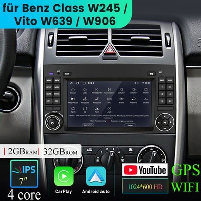 7  Android15 Autoradio GPS Für Mercedes Benz A/B Klasse Sprinter Viano Vito W639