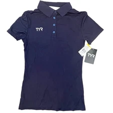 TYR Women's Alliance Coaches Polo - Navy Blue - TPOLCF6A - Size XS - $40