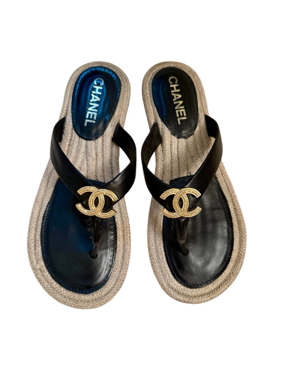 CHANEL Women's Flip Flop Upper Leather Sandals for sale | eBay