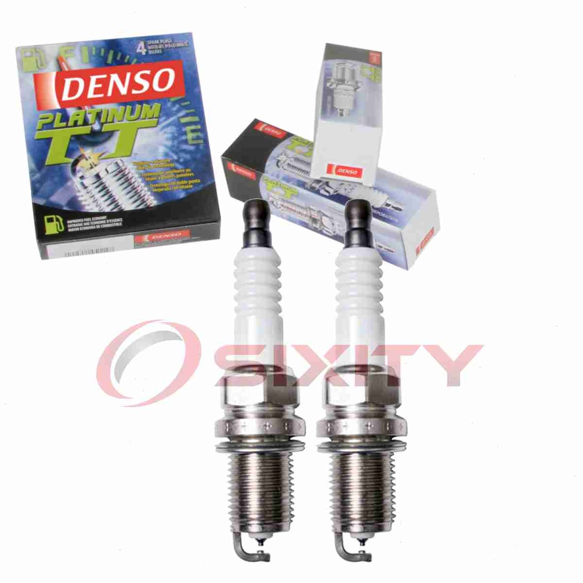 2 pc DENSO 4503 Platinum TT Spark Plugs for ZM01-18-110 ZJY6-18-110 em