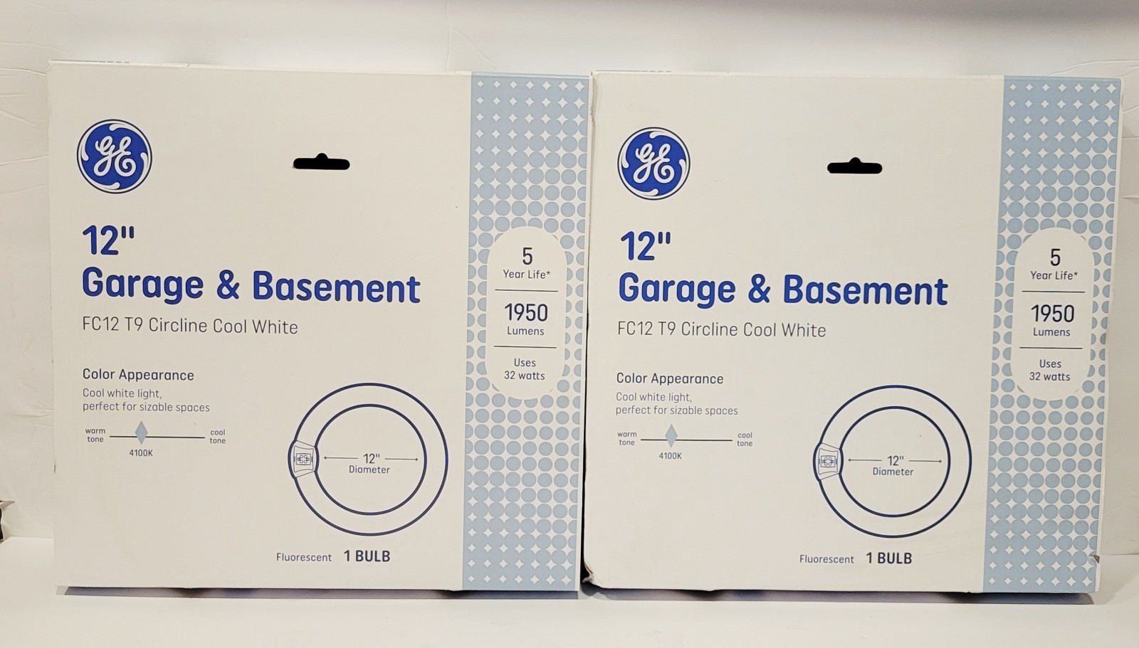 2 GE 33890 Cool White 32W Garage & Basement T9 Circline Fluo