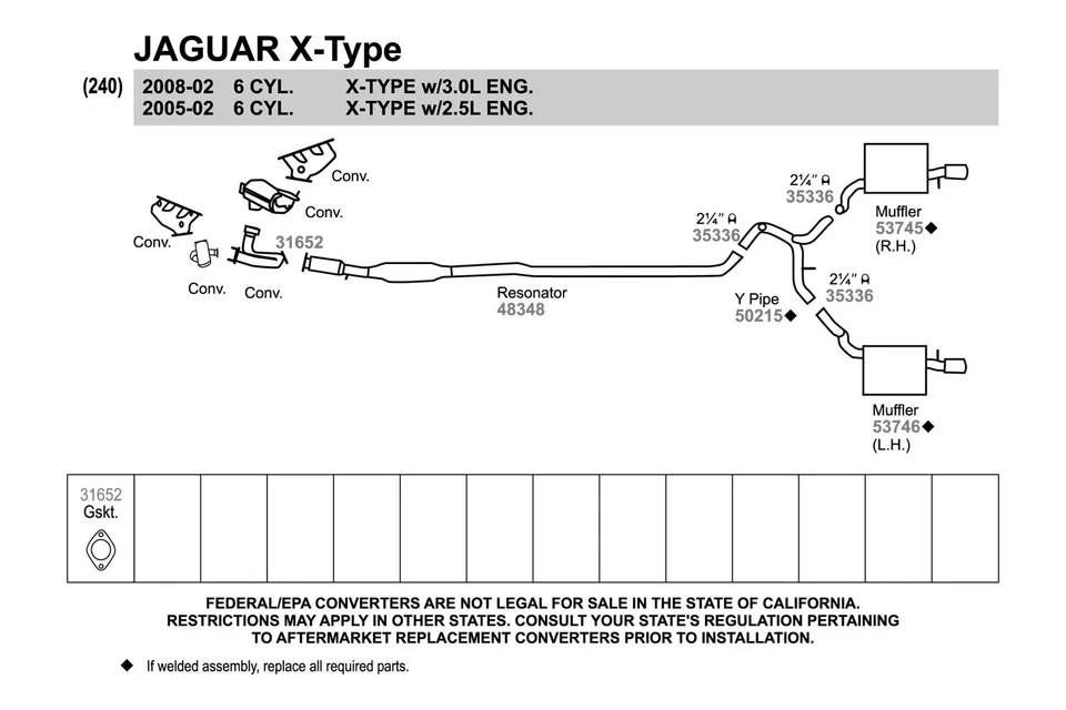 For Chevy Impala Limited 14-16 Exhaust Pipe Flange Gasket Perforated Metal w Foto 4 de 4