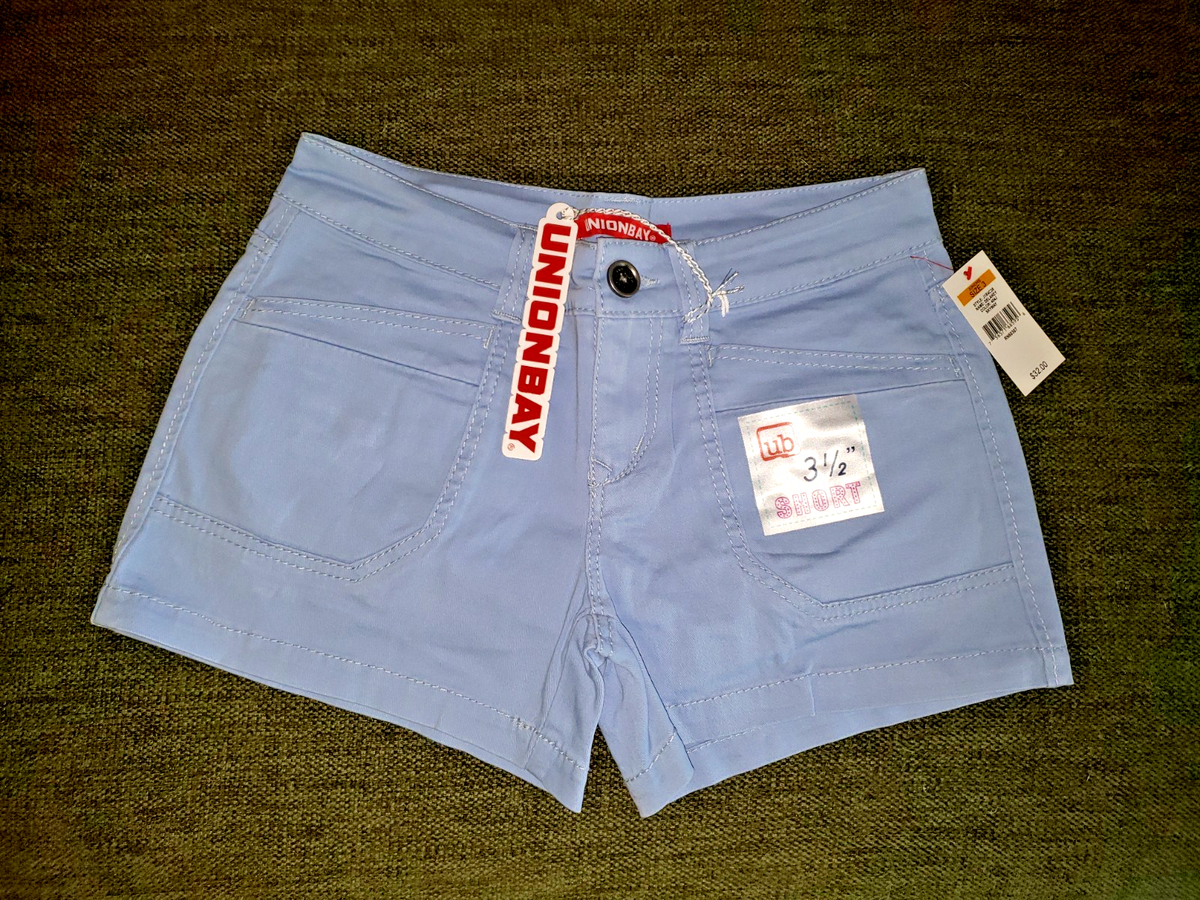 NWT Union Bay Delaney Skyway blue Cargo Shorts Sizes 0, 1, 3 ,5, 7