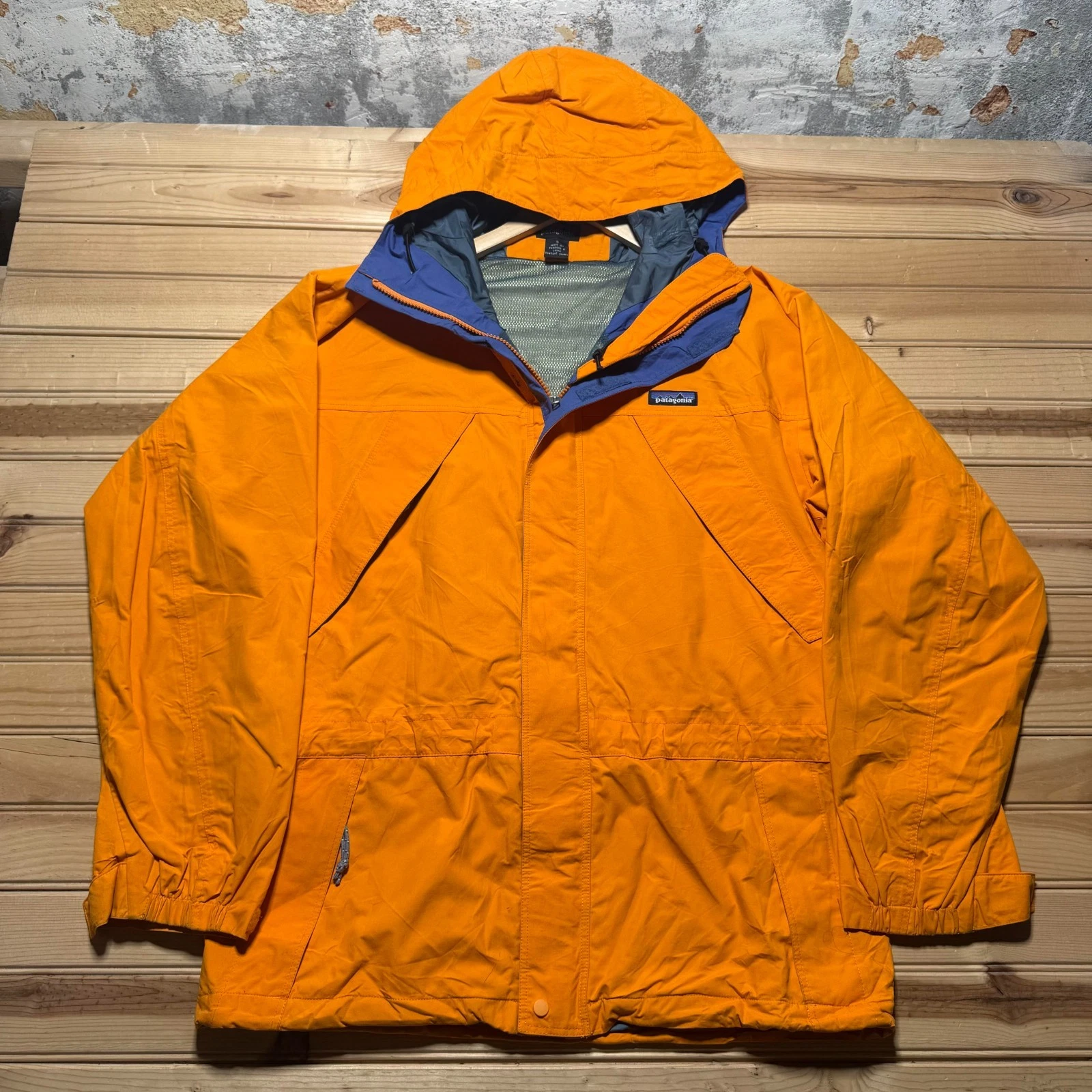 Y2K Patagonia Worn Wear Unisex Storm Jacket Full Zip Windbreaker Hooded - Small