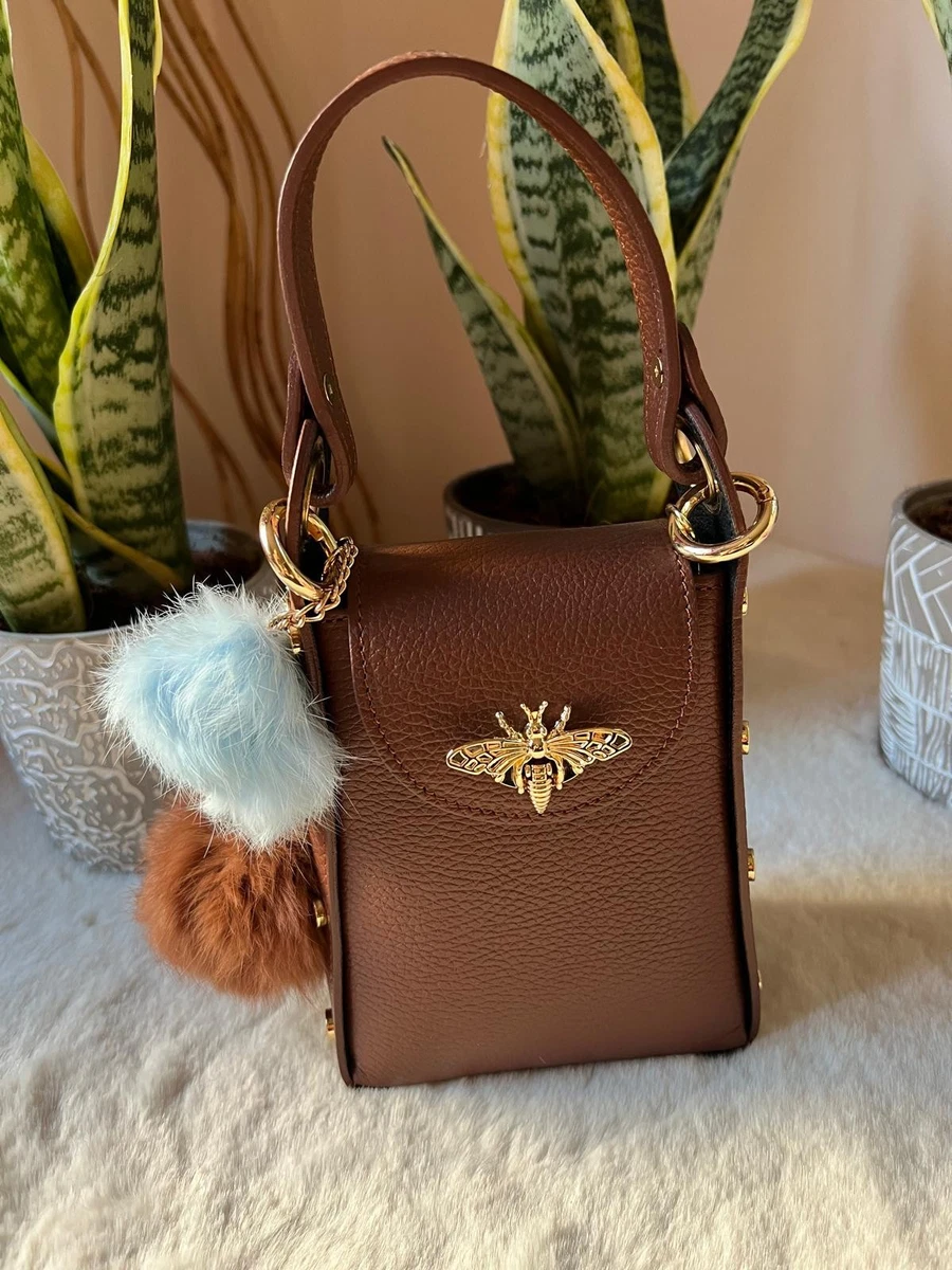 Pochette Donna con Tracolla in Vitello Martellato Blu Navy – Lignani