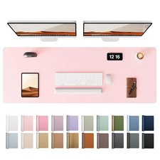 Leather Desk Pad Protector, Office Desk Mat, Large Mouse Pad, Non-Slip PU Lea...