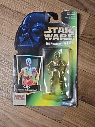 Kenner Star Wars The Power Of The Force c-3po Realistic Metalized Body Action...