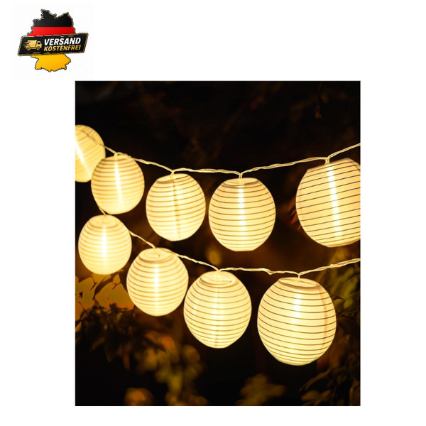 Lichterkette 20Er Lampions Batteriebetrieben 3,6M Warmweiß-image