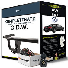 Für VW Eos Typ 1F7,1F8 Anhängerkupplung starr +eSatz 7pol uni 03.2006-12.2010