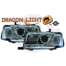 Diederichs Design Scheinwerfer Set klarglas/chrom Led für Audi 80 91-96  klargl
