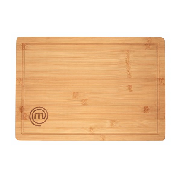 MasterChef 525522 Bambus Schneidebrett 38,5X27,5X3 Cm Mit Saftrille-image